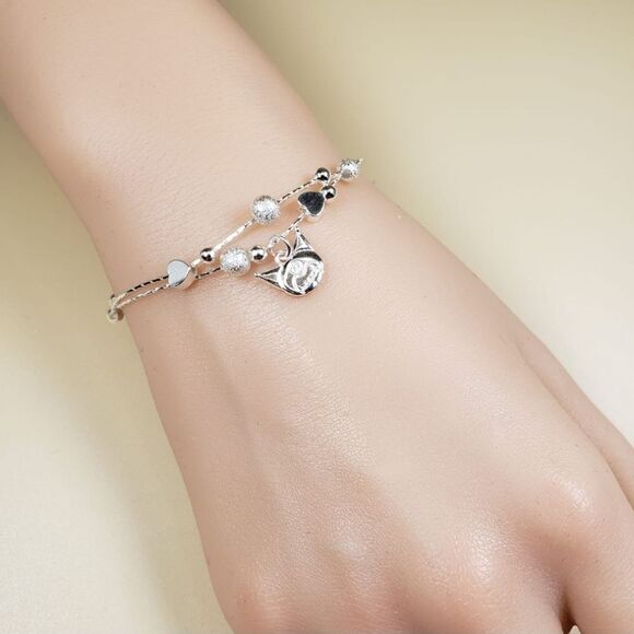 Brand New Sanrio Kuromi Silver Bracelet With Heart - Picture 2 of 8
